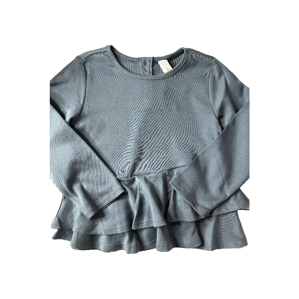 Colored Organics Girls Light Blue Long Sleeve T-Shirt size: 4T